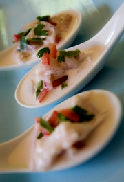 A delicious marinated fish in coconut cream meal